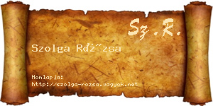 Szolga Rózsa névjegykártya